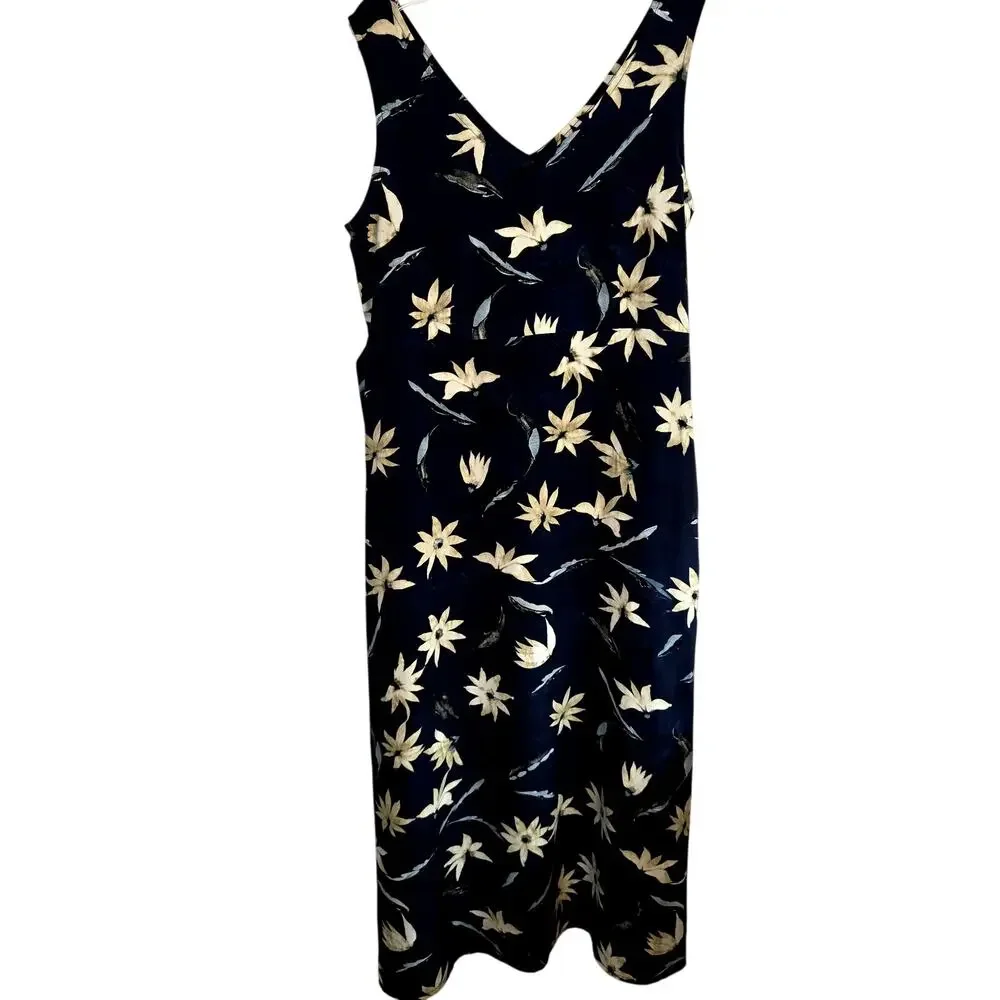 Max Taylor 5 / 6 Junior Teen Navy Daisy Sleeveless Sun Dress Kids Size Medium M